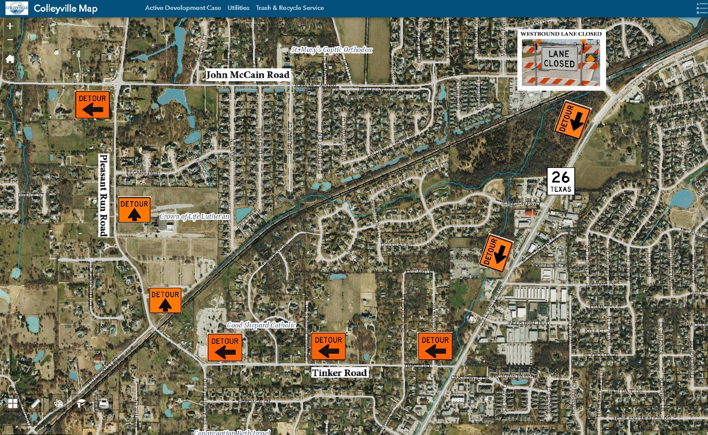 McCain Road Detour